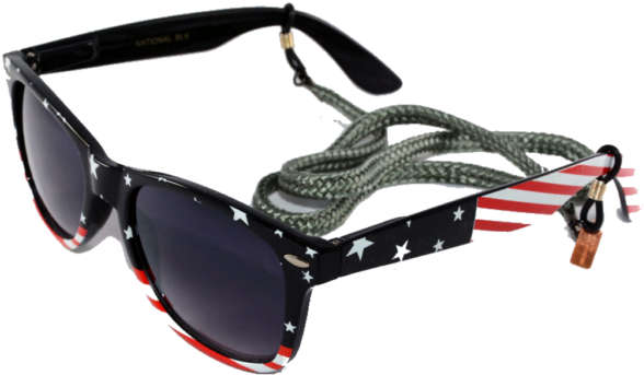 Heart Shaped Sunglasses Heavendropt - Heavendropt Patriotic Sunglasses And Lanyard (honoring (600x600), Png Download