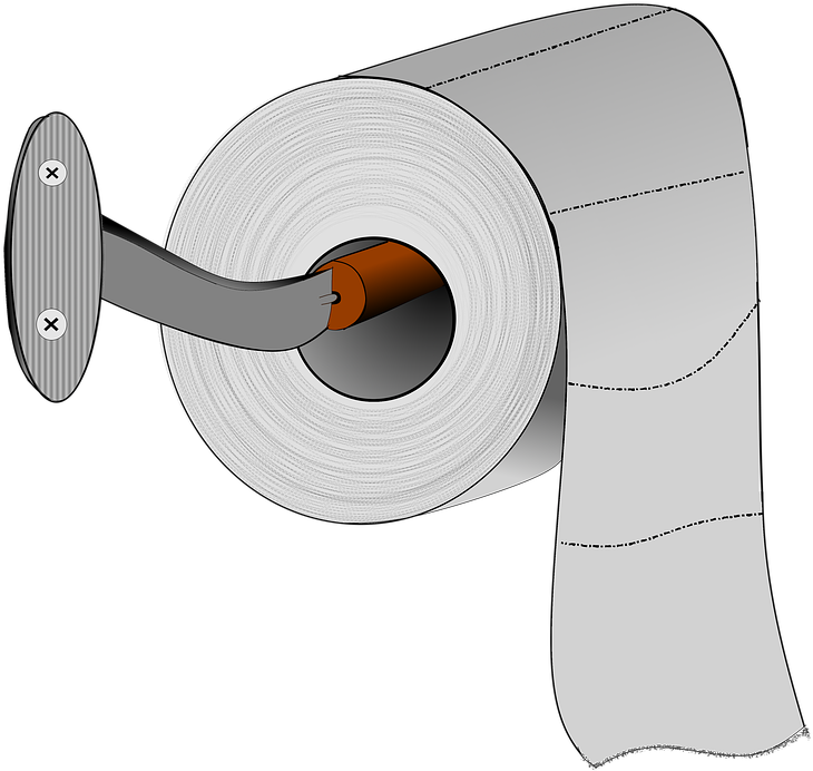 Toilet Paper, Clip Art, Toilet Roll - Toilet Paper (754x720), Png Download