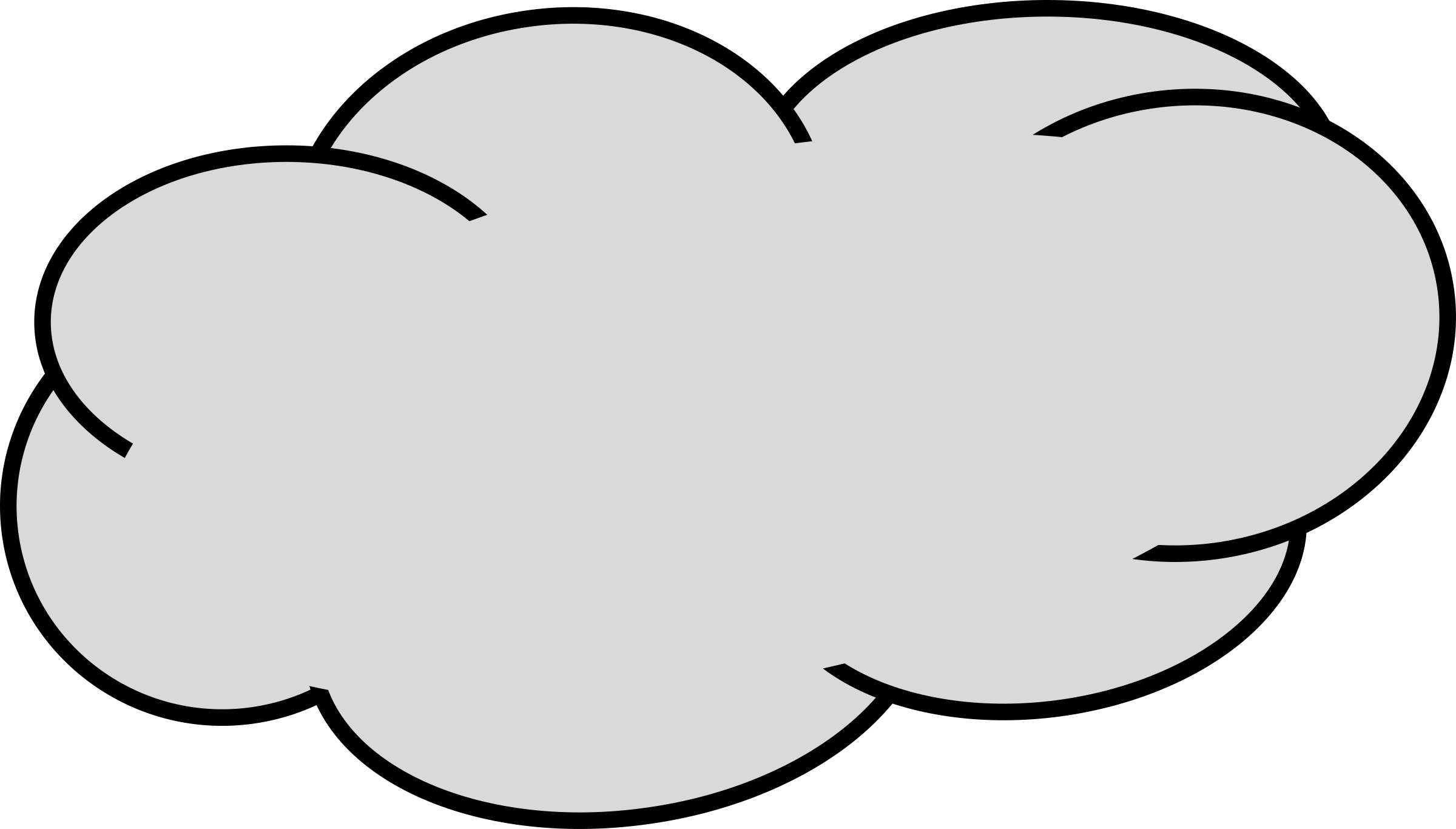 Rain Cloud Clipart - Grey Cloud Clipart (2400x1366), Png Download