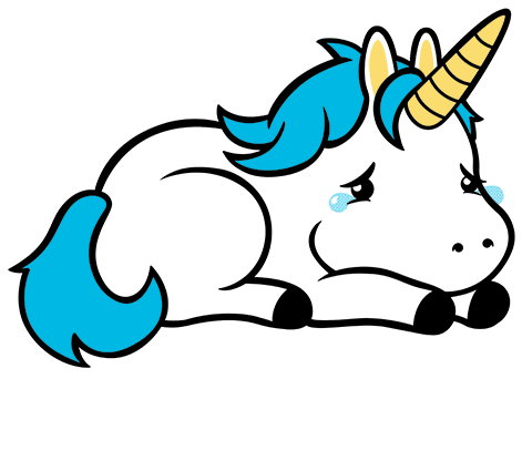 Sad Clipart Unicorn - Sad Unicorn (500x704), Png Download