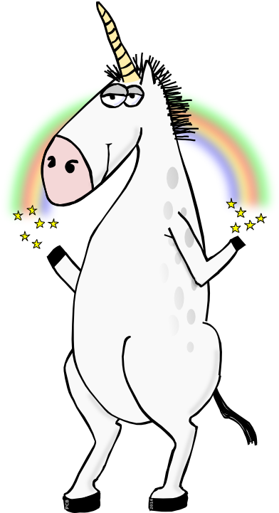 Free Unicorns Clipart Free Clipart Image Graphics Animated - Unicorns And Rainbows Throw Blanket (566x800), Png Download