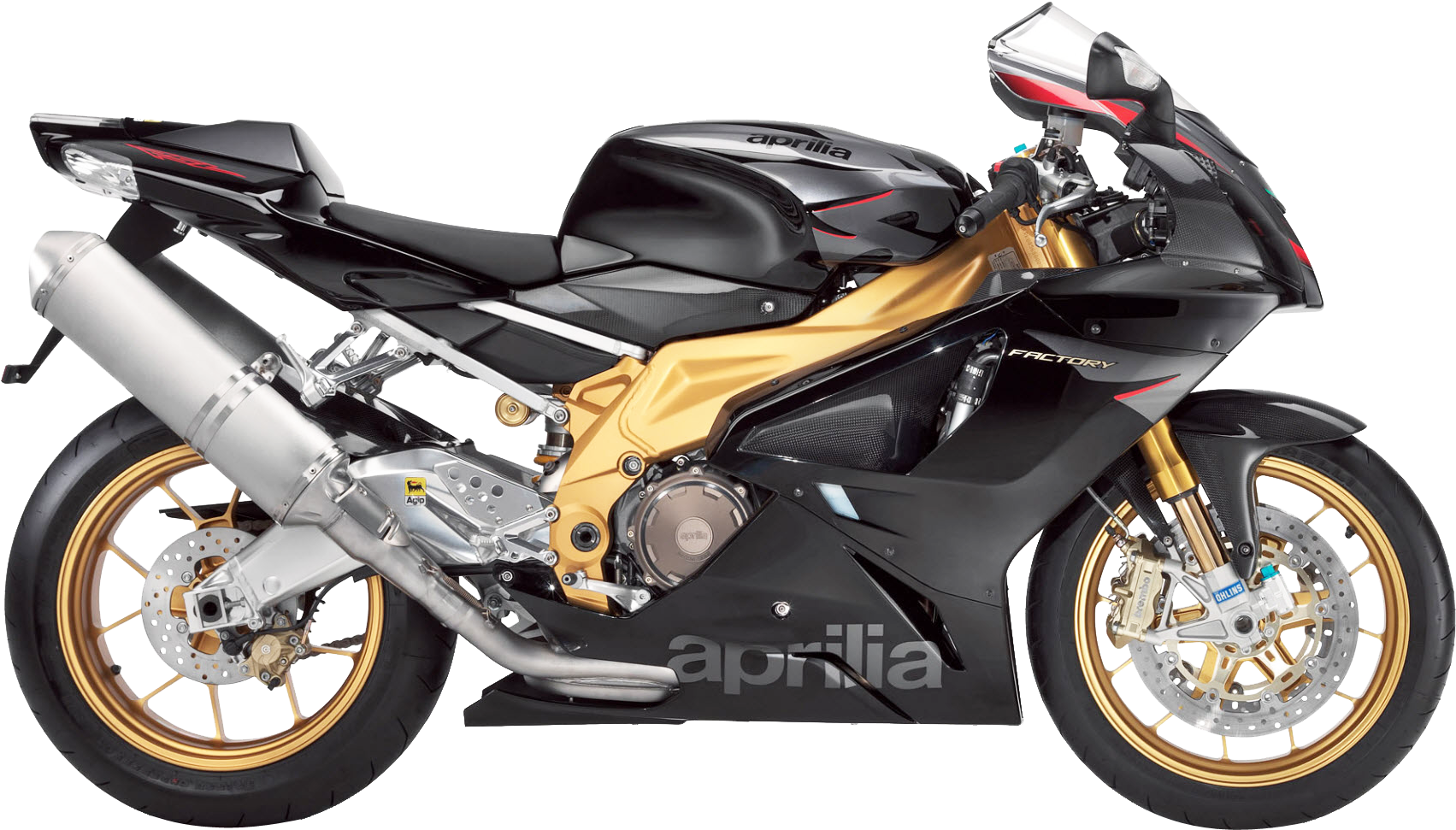 Aprilia Rsv 1000r Factory Motorcycle Bike Png Image (1760x1032), Png Download