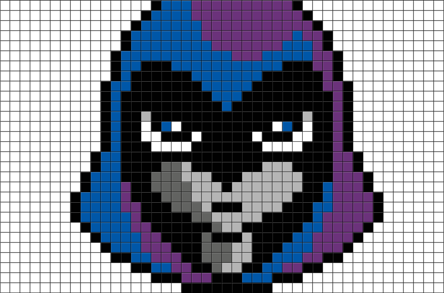 Teen Titans Minecraft Pixel Art (880x581), Png Download