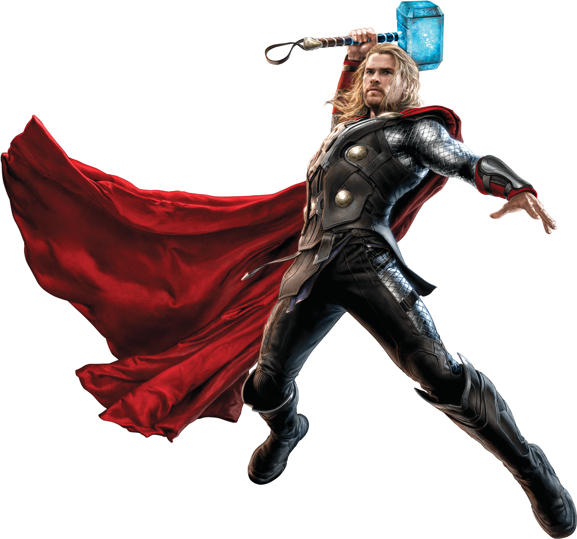 Thor Fighting With His Hammer Png Image - Thor Png Transparent (2179x2016), Png Download