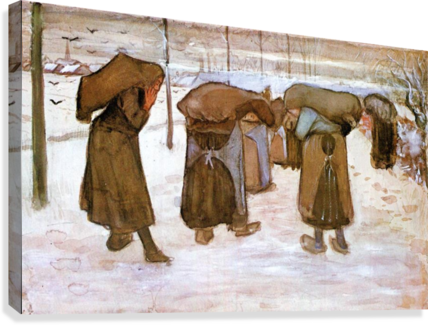 Coal Bearing Women By Van Gogh Canvas Print - Poster: Vincent Van Gogh Coal Bearing Women Art Print (428x325), Png Download