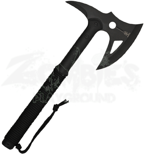 Black Paracord Tactical Battle Axe - Single Headed Battle Axe (550x550), Png Download