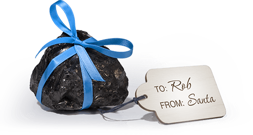 Rob Ford Has Been Ho Ho Horribly Naughty This Year, - Coal (500x266), Png Download