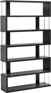 Baxton Studio Barnes Bookcase, Dark Brown (800x400), Png Download