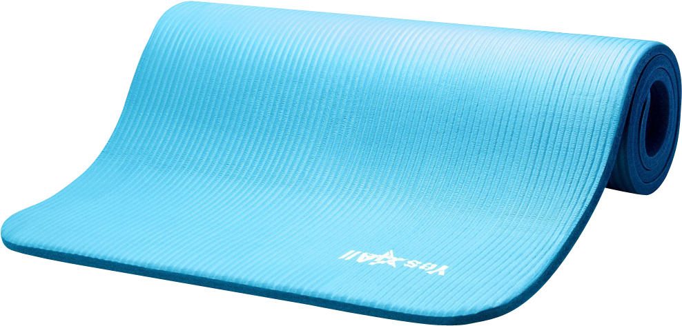 Extra Thick Exercise Yoga Mat With Carry Strap - Exercise Mat (1000x1000), Png Download