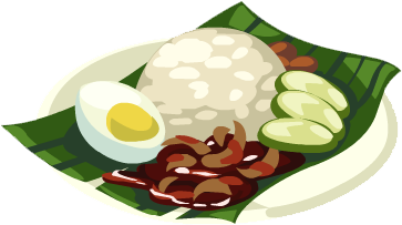 Nasi Lemak - Nasi Lemak Icon Png (362x362), Png Download