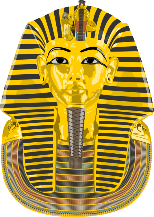 Ancient Egypt Mask Of Tutankhamun Pharaoh Egyptian - King Tut Clipart (533x750), Png Download