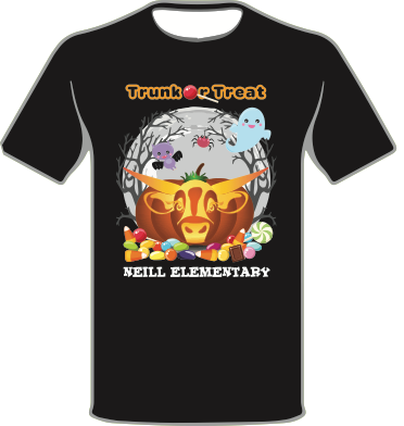 Trunk Or Treat T-shirt Order Form Limited Quantities - T-shirt (372x392), Png Download