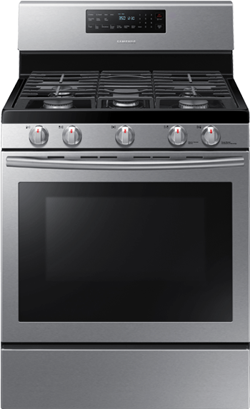 Stove Png Photos - Samsung Nx58h5600ss Gas Convection Range - Freestanding (519x804), Png Download