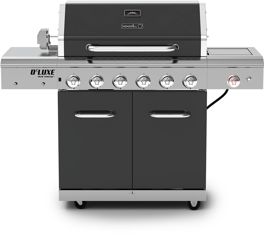 Deluxe 6-burner Propane Gas Grill With Ceramic Searing - Barbecue Grill (1000x1000), Png Download