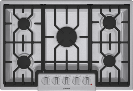 30" Gas Cooktop 800 Series - Bosch 800 Series 30-inch Gas Cooktop (stainless Steel) (435x515), Png Download
