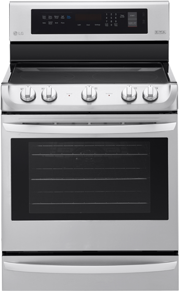Image For Lg Radiant Ceramic Cooktop Range - Lg 6.3 Cu. Ft. Freestanding Electric Range (519x804), Png Download