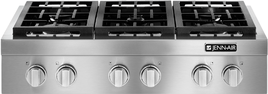 Jenn-air Jgcp436wp - Jennair Jgcp436wp 36" Pro-style Gas Range Top (550x550), Png Download