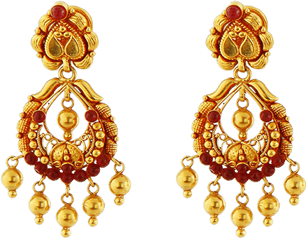 South Indian Gold Jewellery Designs With Price - Grt Jewellery Earrings Collections (600x600), Png Download