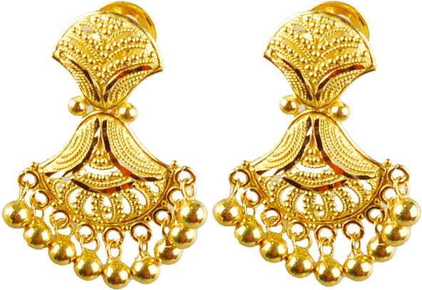 Purabi E Er 8609-13 - Gold Earring Designs At Tanishq (700x540), Png Download