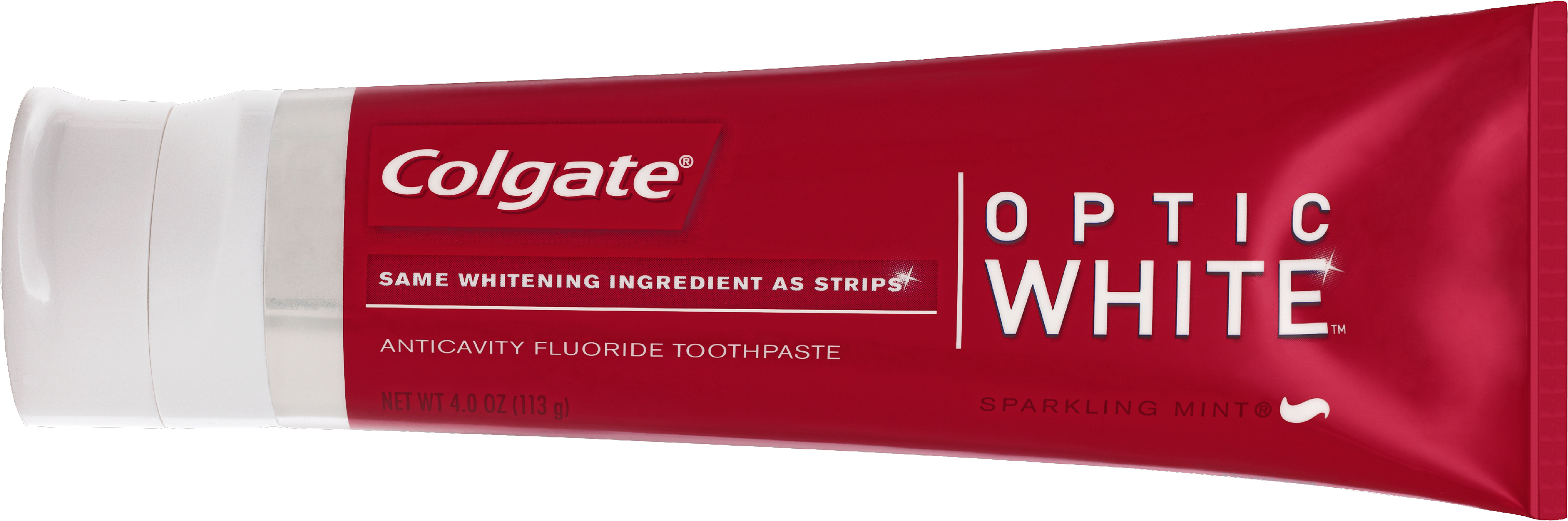 Toothpaste Png - Colgate Optic White Sparkling Mint Toothpaste, 100ml (3072x1093), Png Download