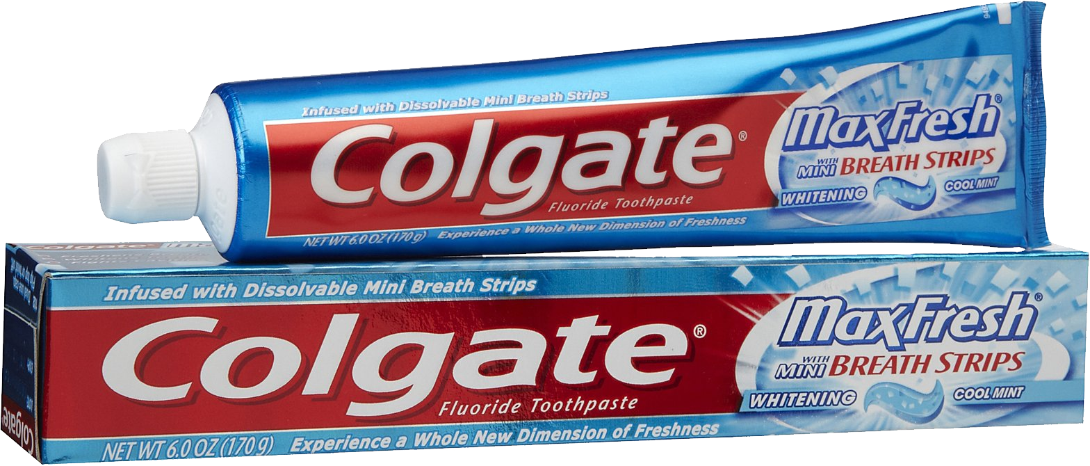 Toothpaste Png - Colgate Maxfresh Toothpaste, Fluoride, Whitening, With (1568x670), Png Download