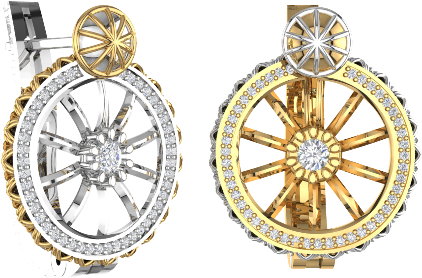 Gold Eari̇ngs By Galya Www - Gold (960x640), Png Download