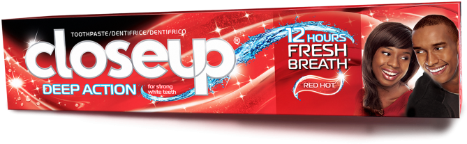 Closeup Red Hot Deep Action Toothpaste - 150 G (800x800), Png Download