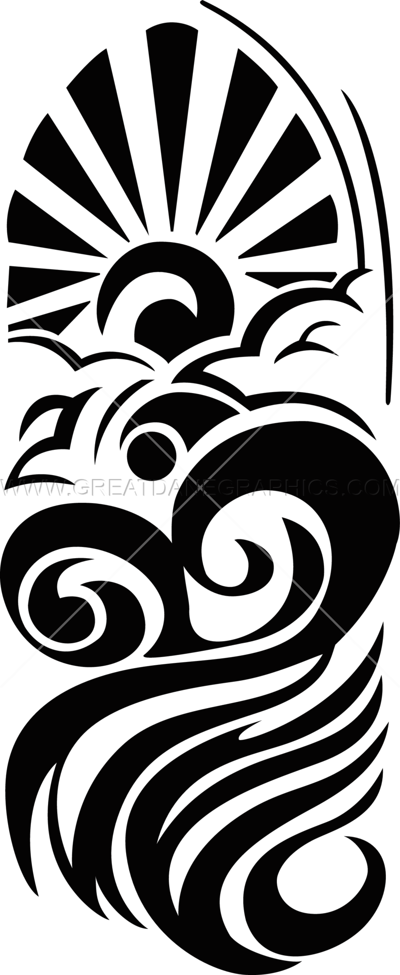 Summer Sun & Water - Printed T-shirt (825x2009), Png Download