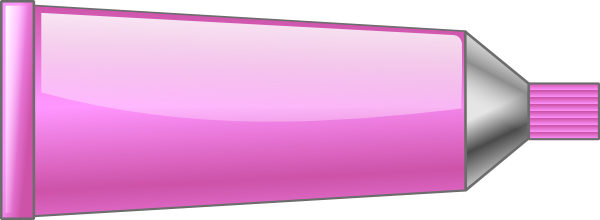 Color Tube Clip Art At Clker Com - Pink Color Tube (600x220), Png Download