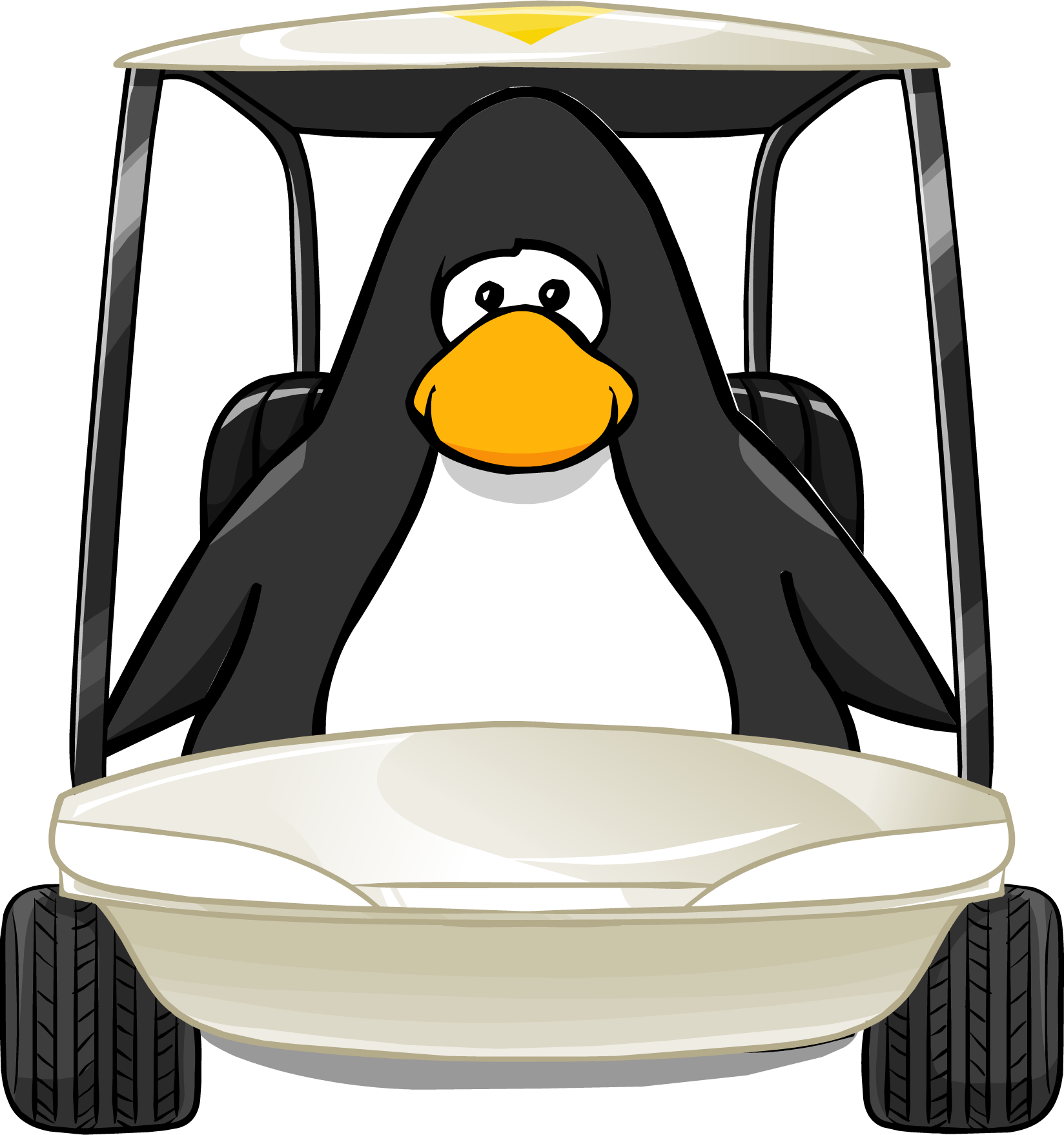 Golf Cart From Player Card - Golf Cart Club Penguin (1648x1757), Png Download