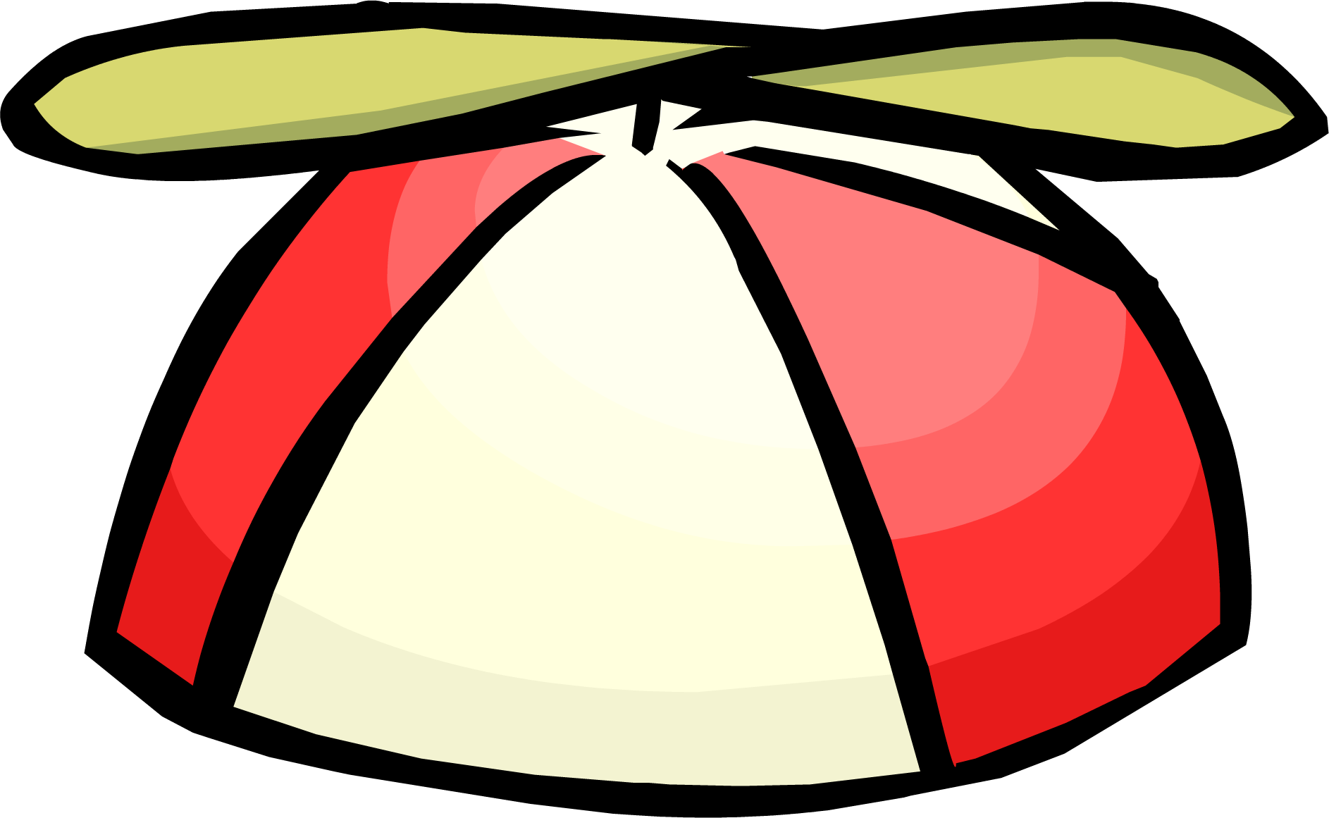 Red Propeller Cap - Club Penguin Hats (1886x1161), Png Download