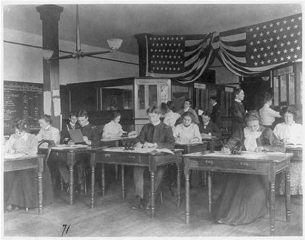 Classroom Scene Business High School Washington D - Theodore Roosevelt High School (1144x479), Png Download