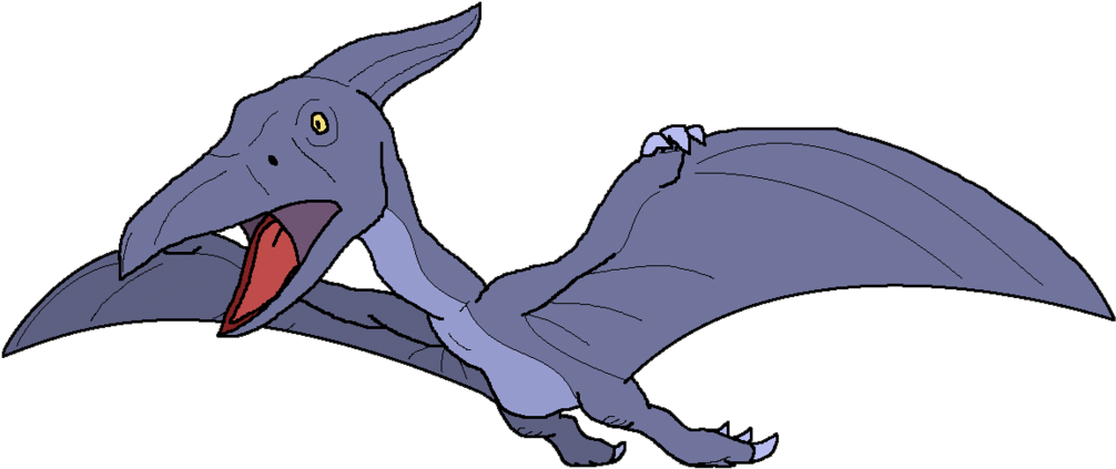 Pterosaurs Png Transparent - Flying Dinosaurs Cartoon Png (1024x445), Png Download