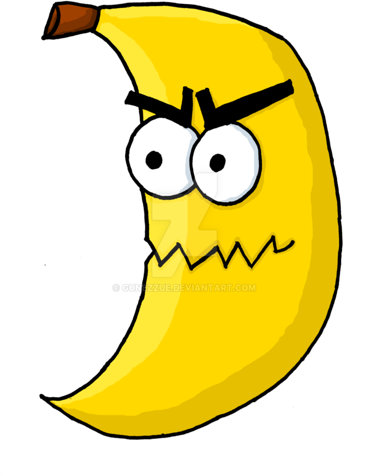 Freeuse Bananas Clipart Banana Face - Evil Banana (774x1032), Png Download