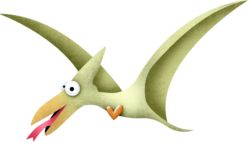Fayette Urockmw Pterodactyl Green - Pterodátilo Cute Png (800x465), Png Download