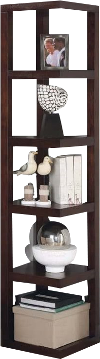 Coaster Corner Bookcase In Cappuccino - Coaster Contemporary Bookcase Cappuccino (798x798), Png Download