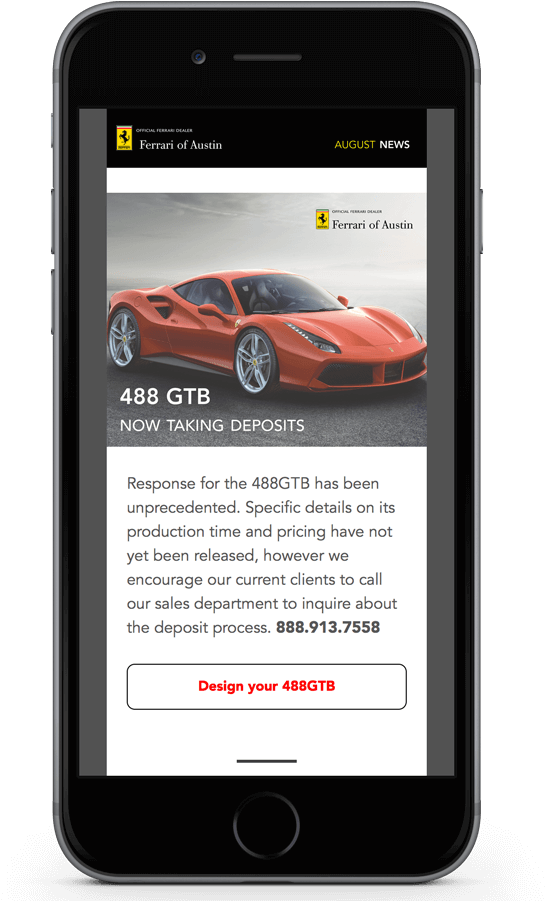 Email With Call To Action - Ferrari 488 Gtb Poster 58x25 Large Race Car Racing (553x900), Png Download