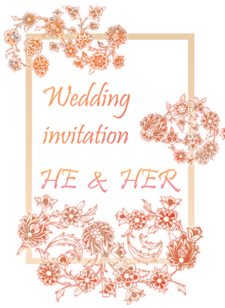 Floarl Invitation, Rose Wedding, Invitations, Wedding - Design (640x640), Png Download