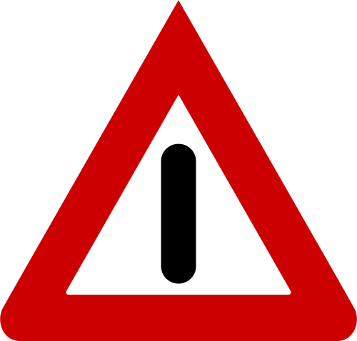 This Image Rendered As Png In Other Widths - Warning Sign Svg (500x478), Png Download