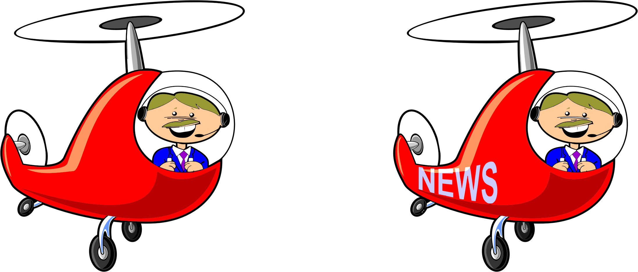 Chopper Clipart Rescue Helicopter - Fly A Helicopter Cartoon (2194x936), Png Download