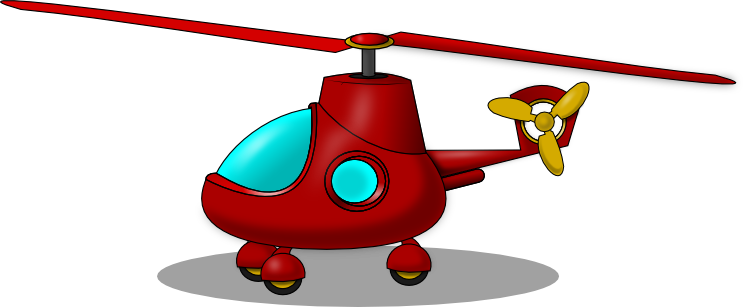 Chopper Clipart Cartoon - Animated Image Of Helicopter (744x307), Png Download