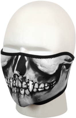 Neoprene Skull Face Mask (500x500), Png Download