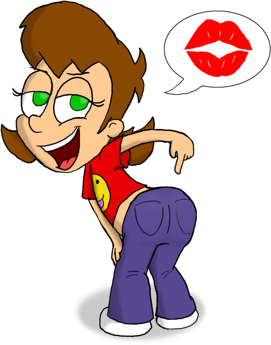 Kiss My Butt By Earthvsthederek-d593ibh - Butt Kiss (600x734), Png Download