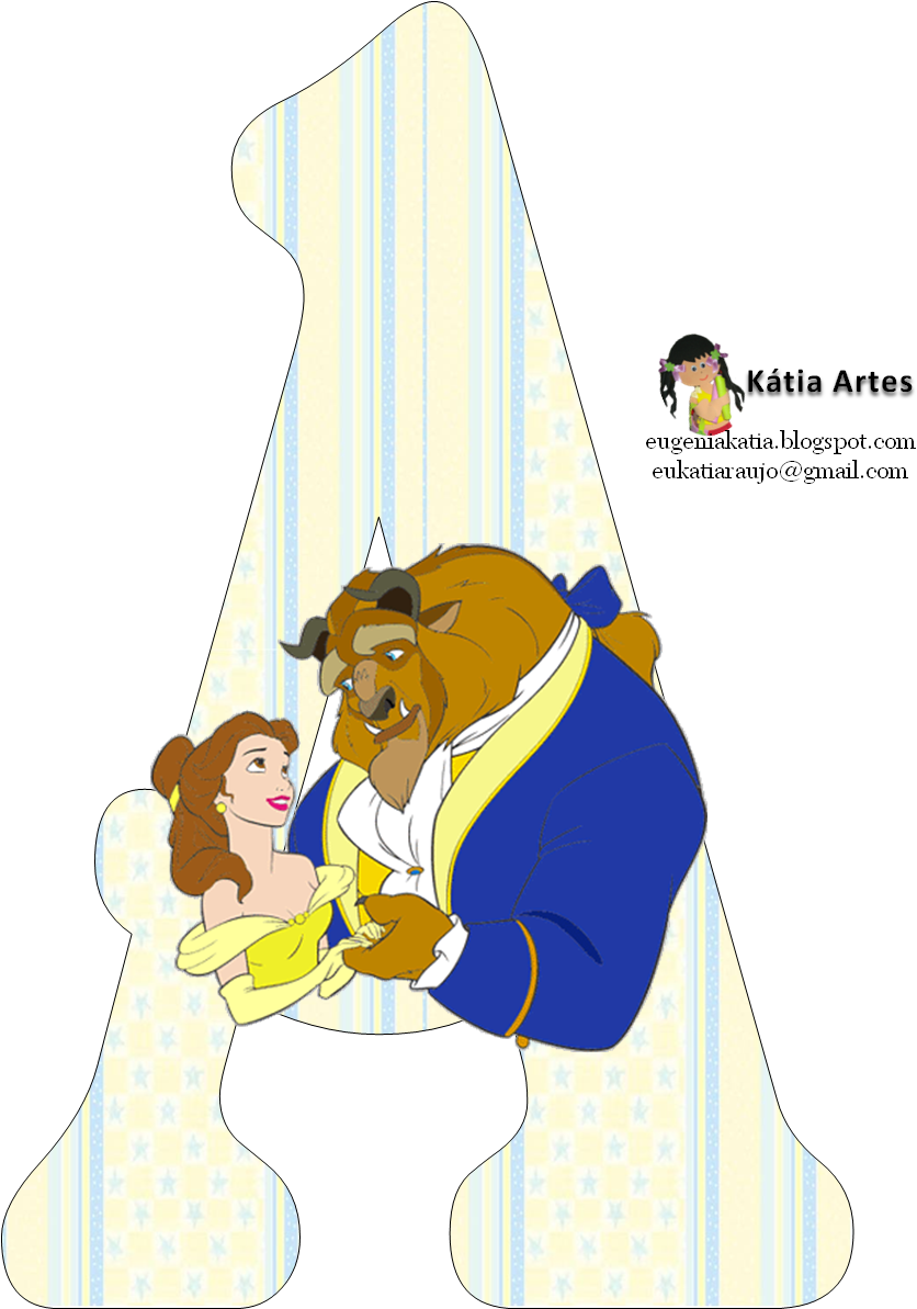 Alfabeto Bella Y Bestia 001 862×1 - Letras Da Bela E A Fera (862x1194), Png Download