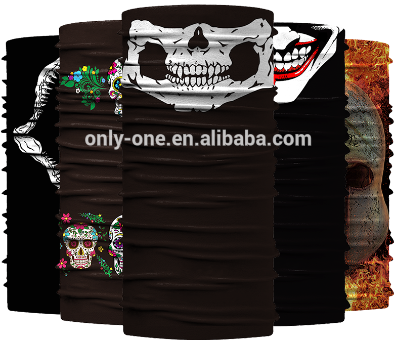 Custom Microfiber Multifunctional Tubular Motorcycle - Halloween Accessory - Skeleton Tube Scarf By Ganz, (800x800), Png Download