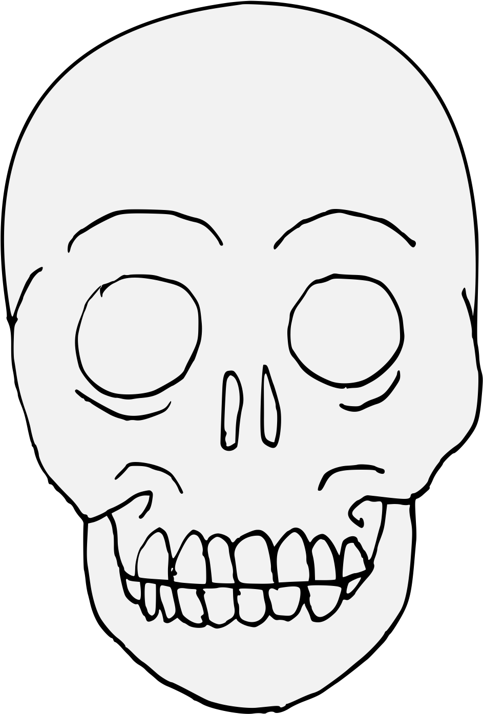 Details, Png - Skull (993x1424), Png Download