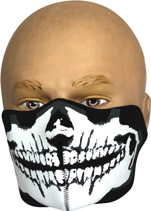 Loading Zoom - Skull Mask Half Face (720x720), Png Download