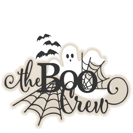 Halloween Title The Boo Crew Svg Scrapbook Cut File - Boo Svg (432x432), Png Download
