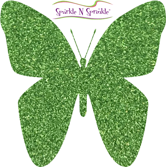 Microfine Glitter Gecko [gm2045] - Gold Glitter Butterfly Png (612x614), Png Download