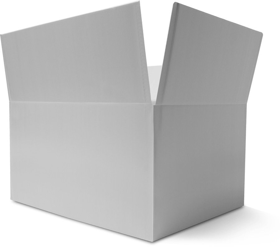 Plasticorr Box - White Plastic Corrugated Carton (900x793), Png Download